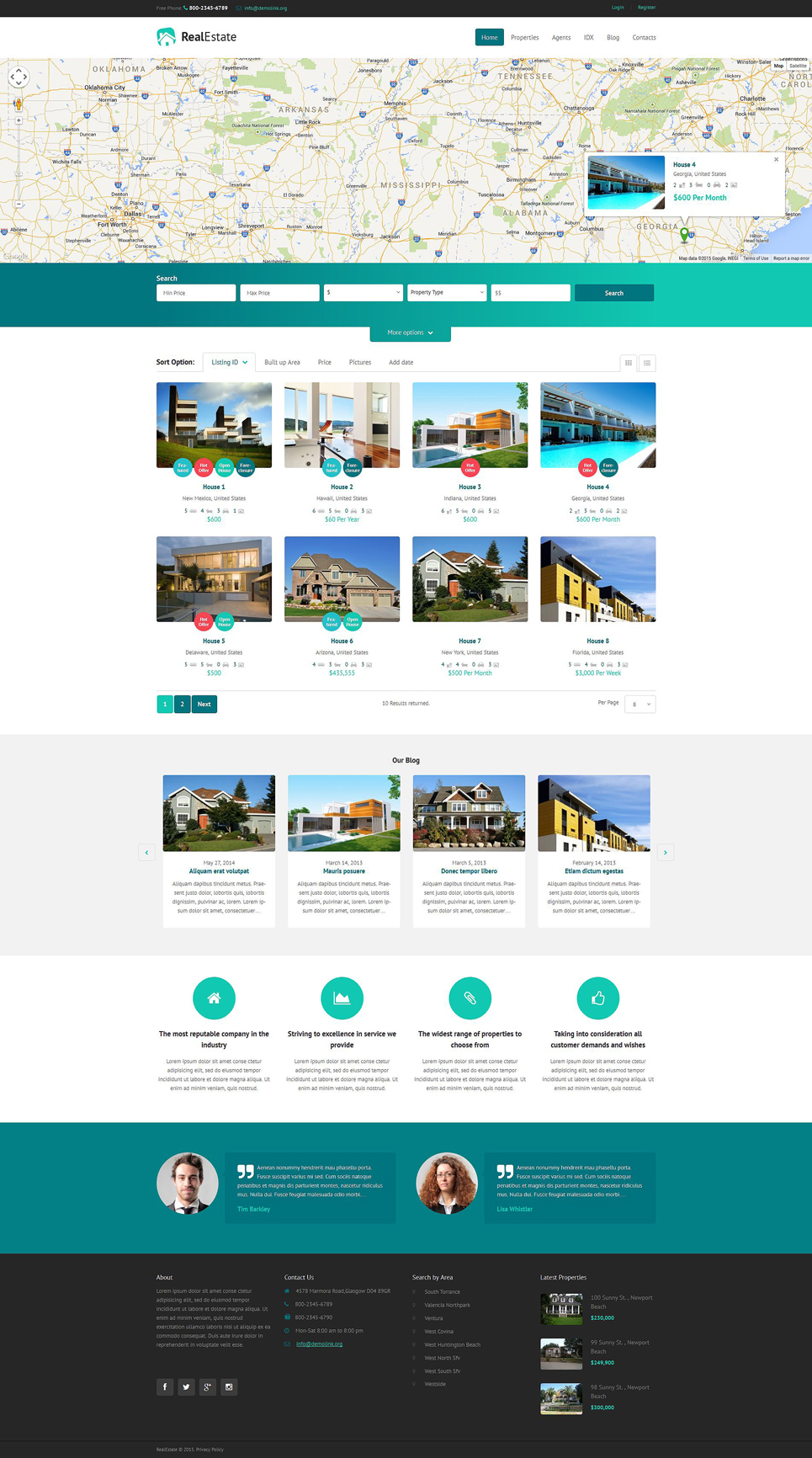 Real Estate Agency Responsive WordPress Theme (real-estate WordPress theme) Item Picture