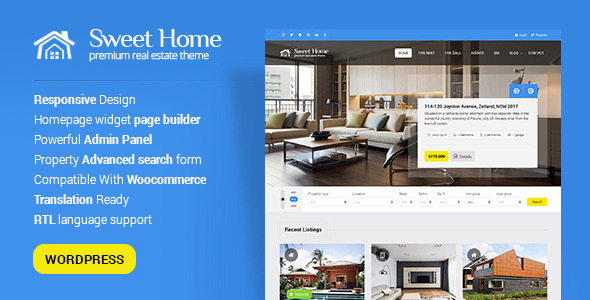 Sweethome (real-estate WordPress theme) Item Picture