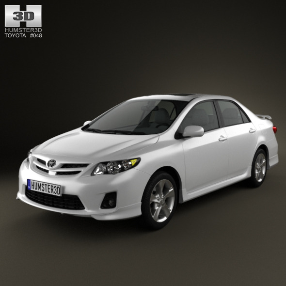 Toyota Corolla 2012 (3D model of a car, vehicle, or automobile) Item Picture