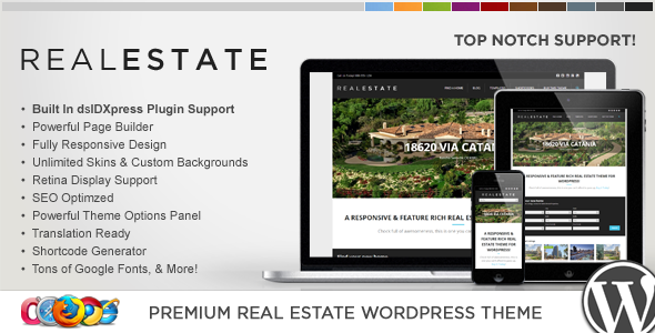 WP Pro Real Estate 5 Responsive WordPress Theme (real-estate WordPress theme) Item Picture