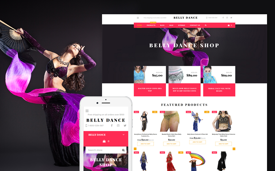 Belly Dance (website template for ecommerce) Item Picture