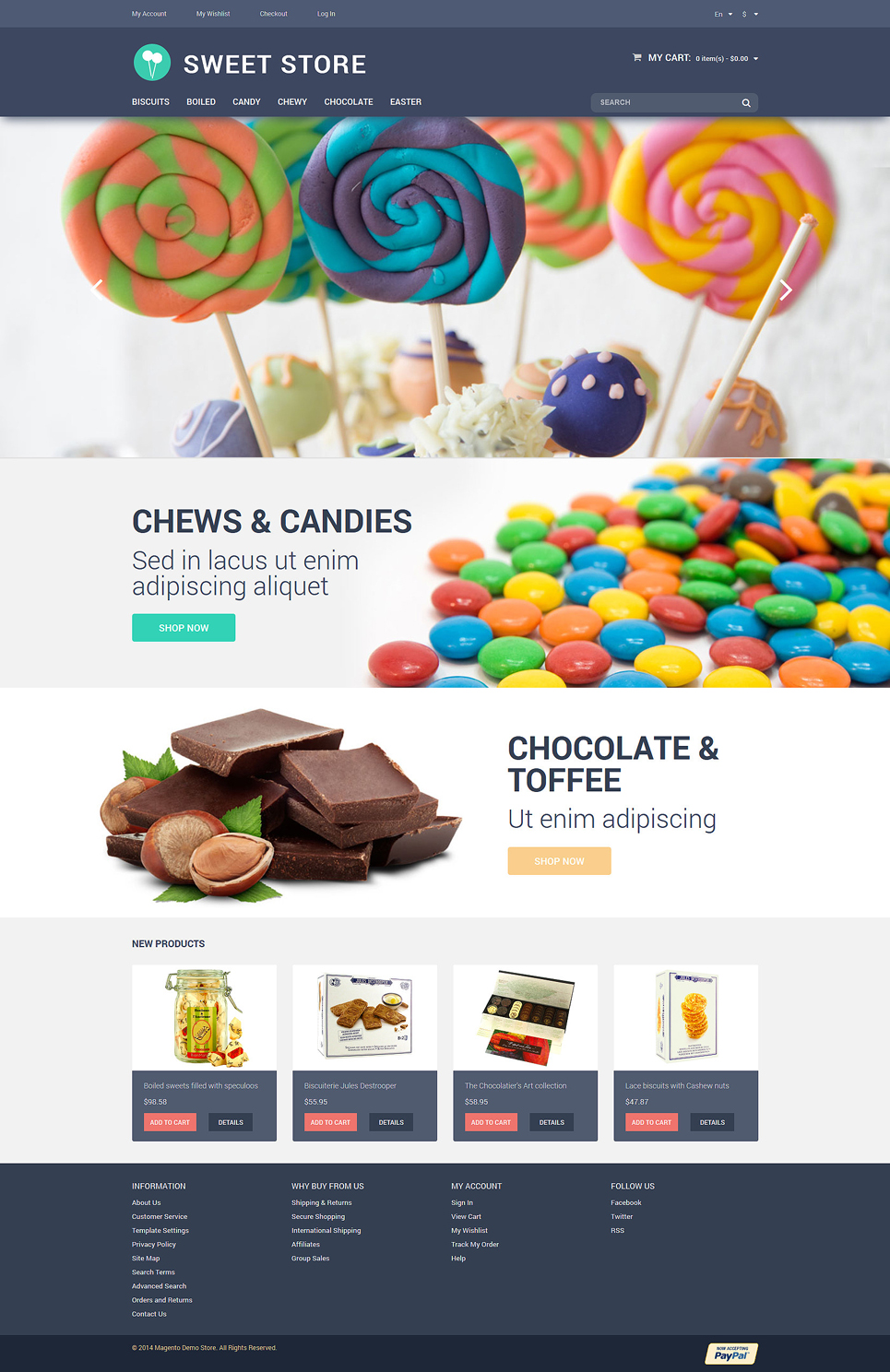 Candy Web Store Magento Theme (website template for ecommerce) Item Picture