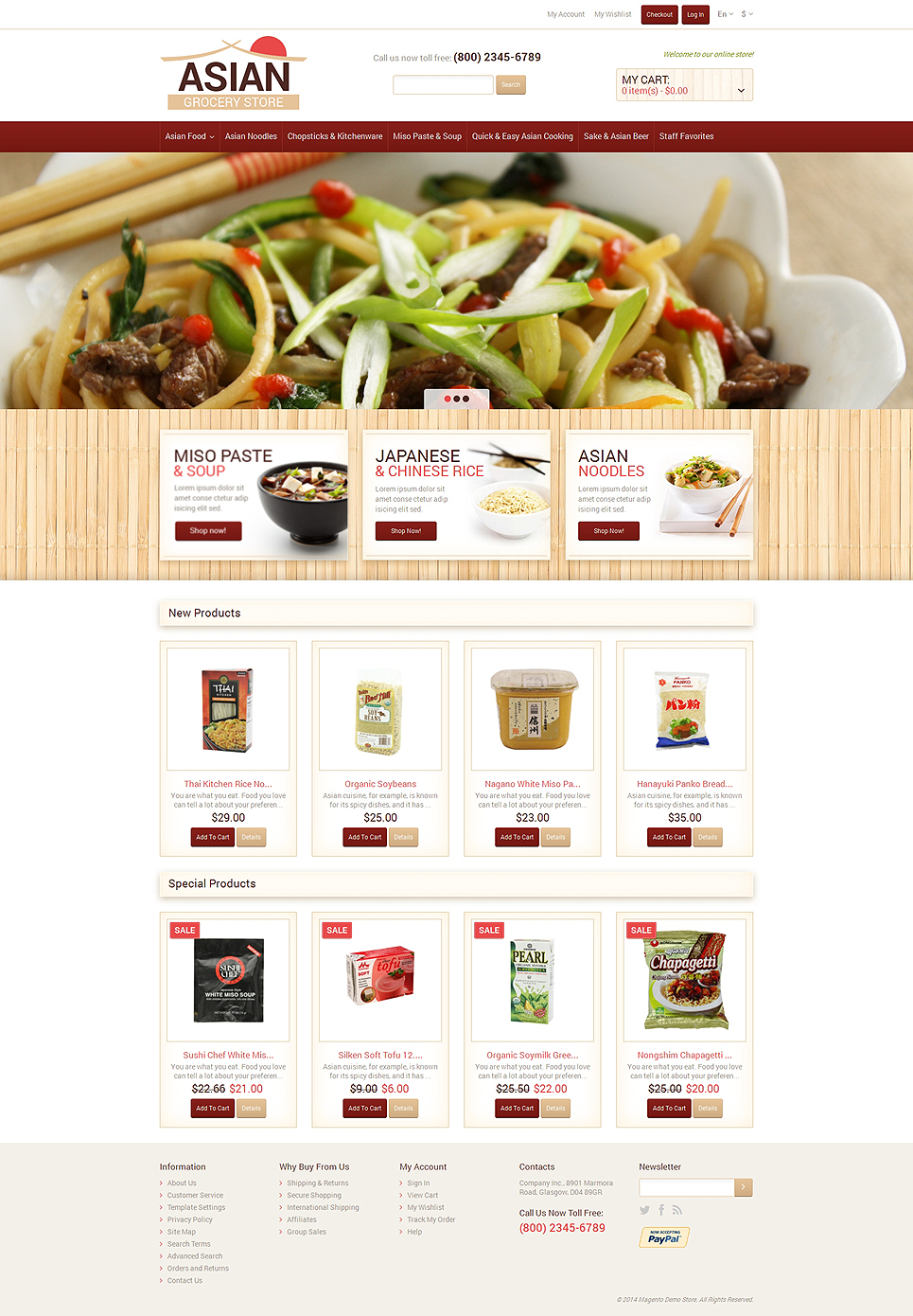 Eastern Food Shop Magento Theme (website template for ecommerce) Item Picture