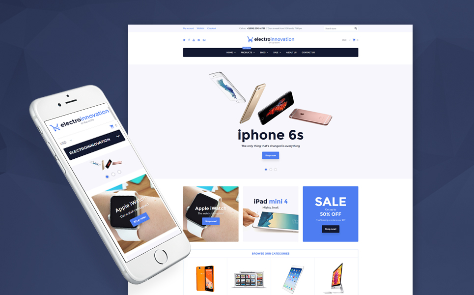 Electro Innovation (website template for ecommerce) Item Picture