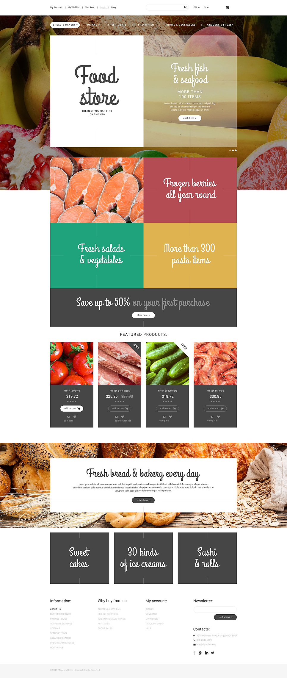 Food Store Magento Theme (website template for ecommerce) Item Picture