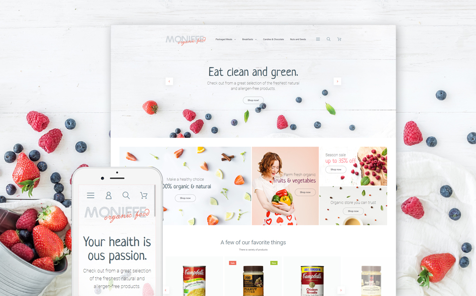 Monifee Magento Theme (website template for ecommerce) Item Picture