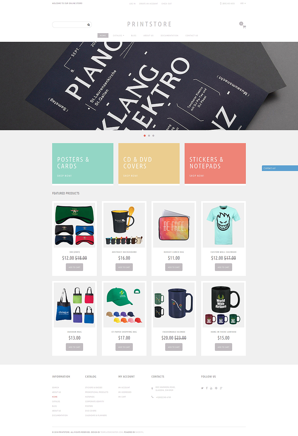 Online Print Shop Shopify Theme (ecommerce theme) Item Picture