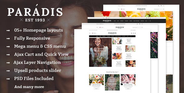 Paradise (wedding industry website theme) Item Picture