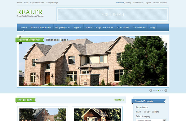 Realtr (WordPress theme for realtors and real estate agents) Item Picture