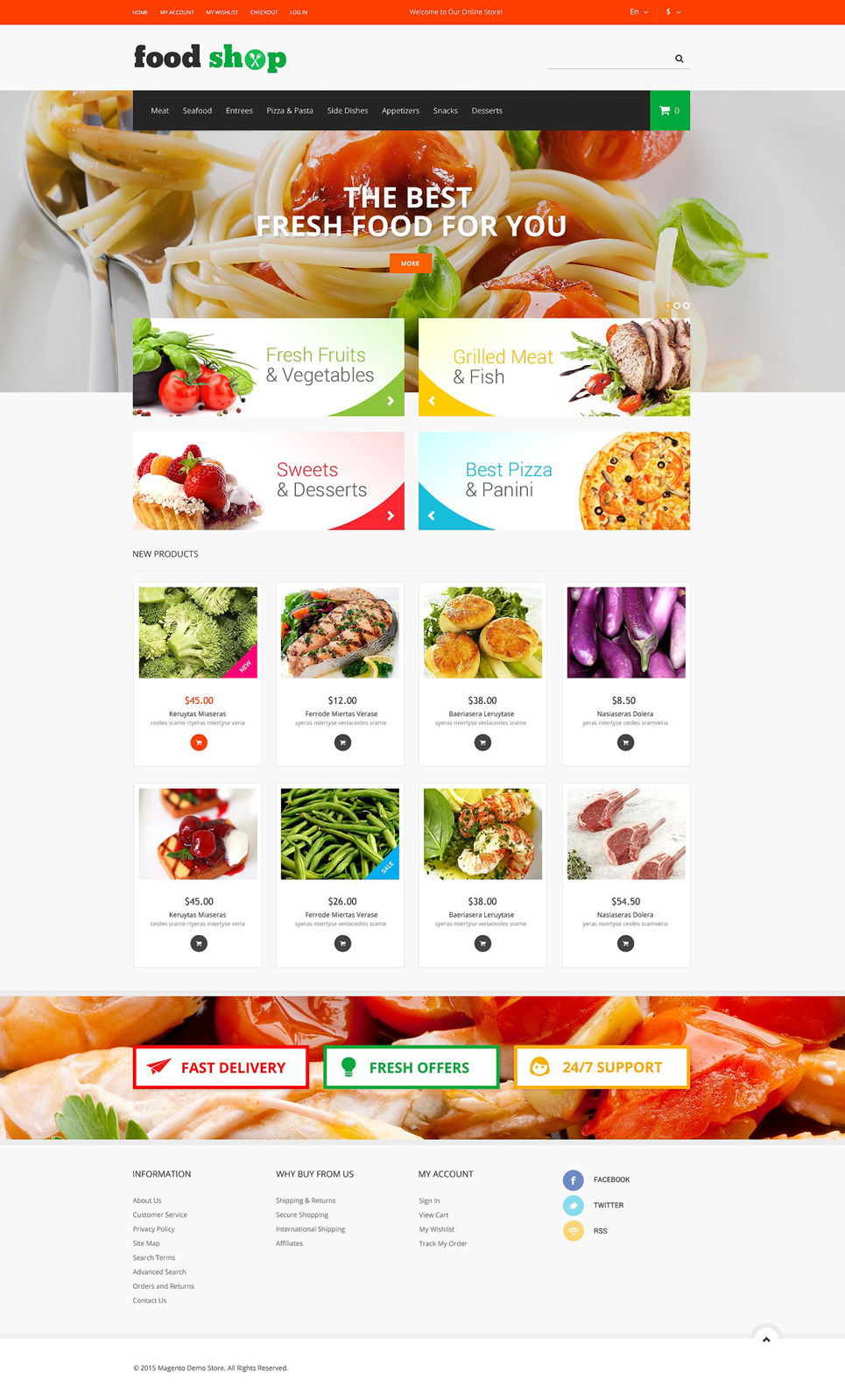Tasty Shop Magento Theme (website template for ecommerce) Item Picture