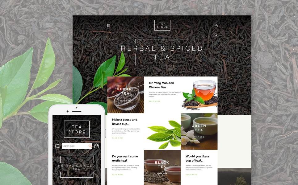 Tea Store (website template for ecommerce) Item Picture