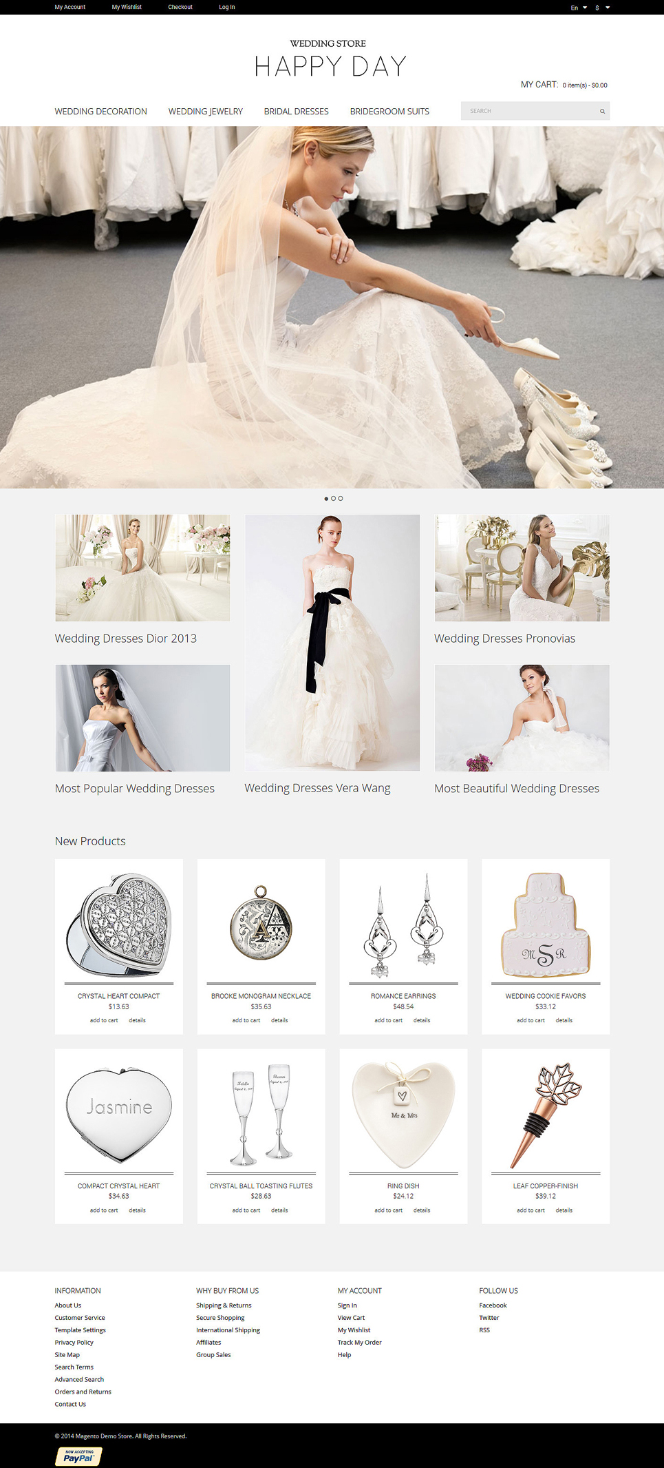Wedding Store Magento Theme (wedding industry website theme) Item Picture