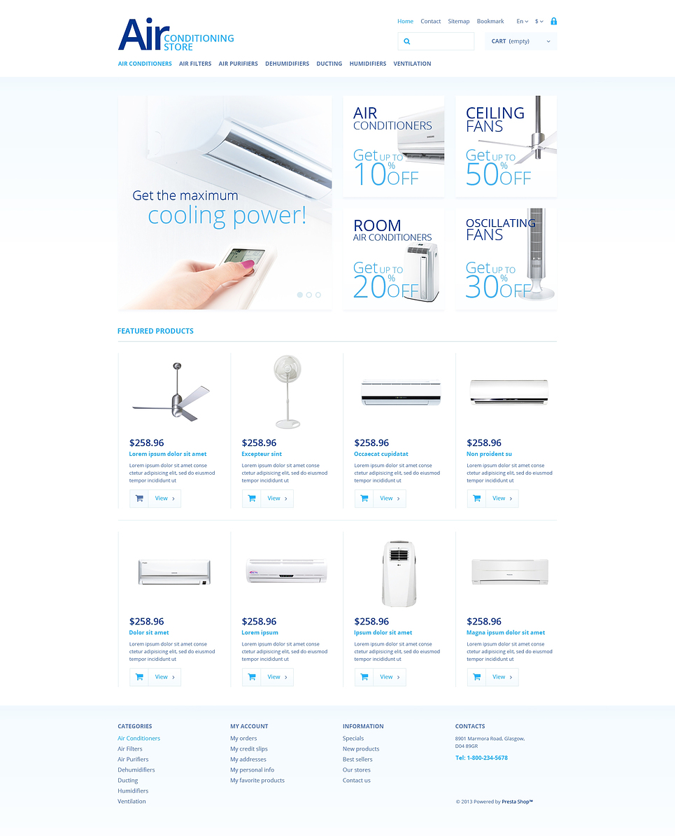 Air Conditioning Store (template for PrestaShop) Item Picture