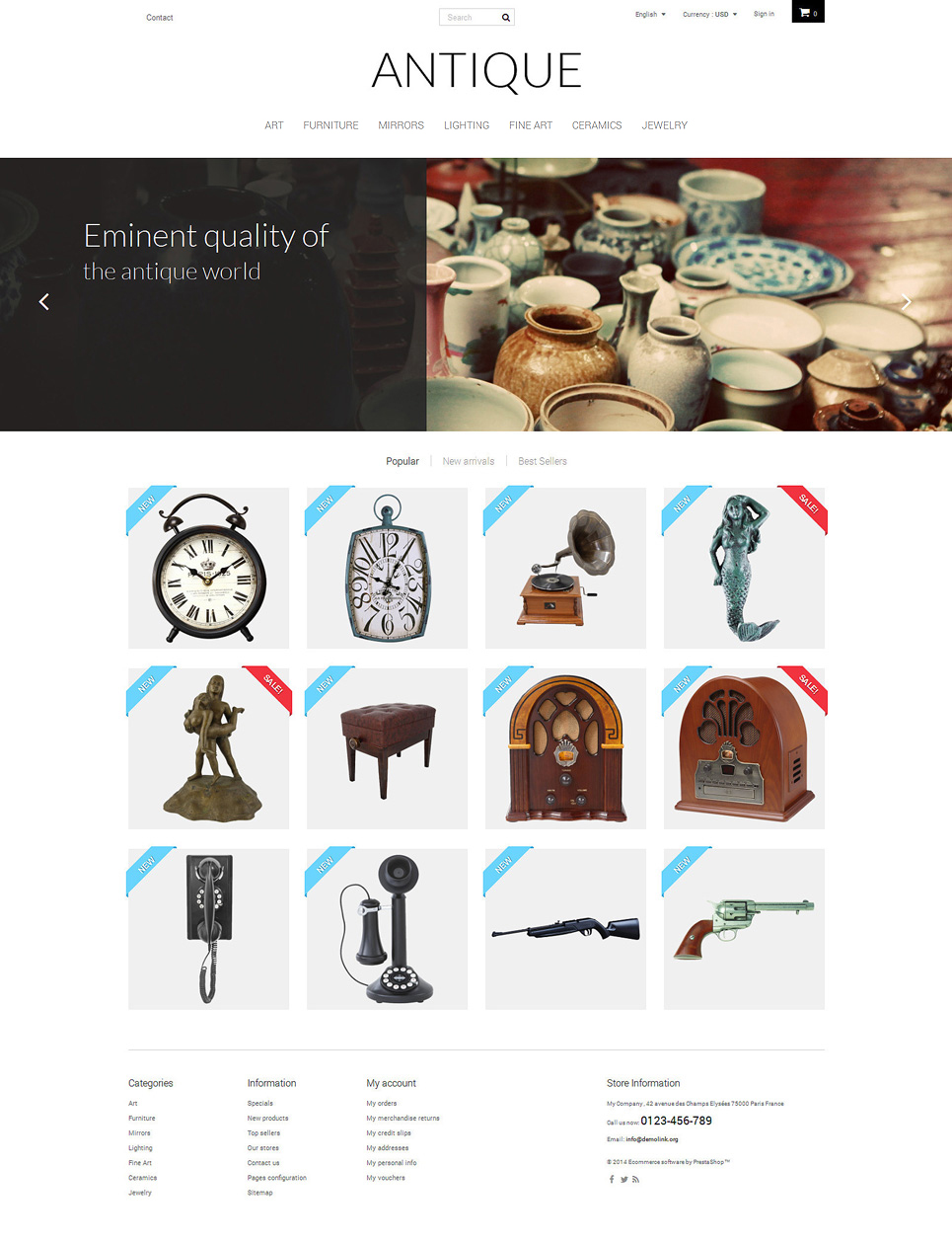 Antique (template for PrestaShop) Item Picture