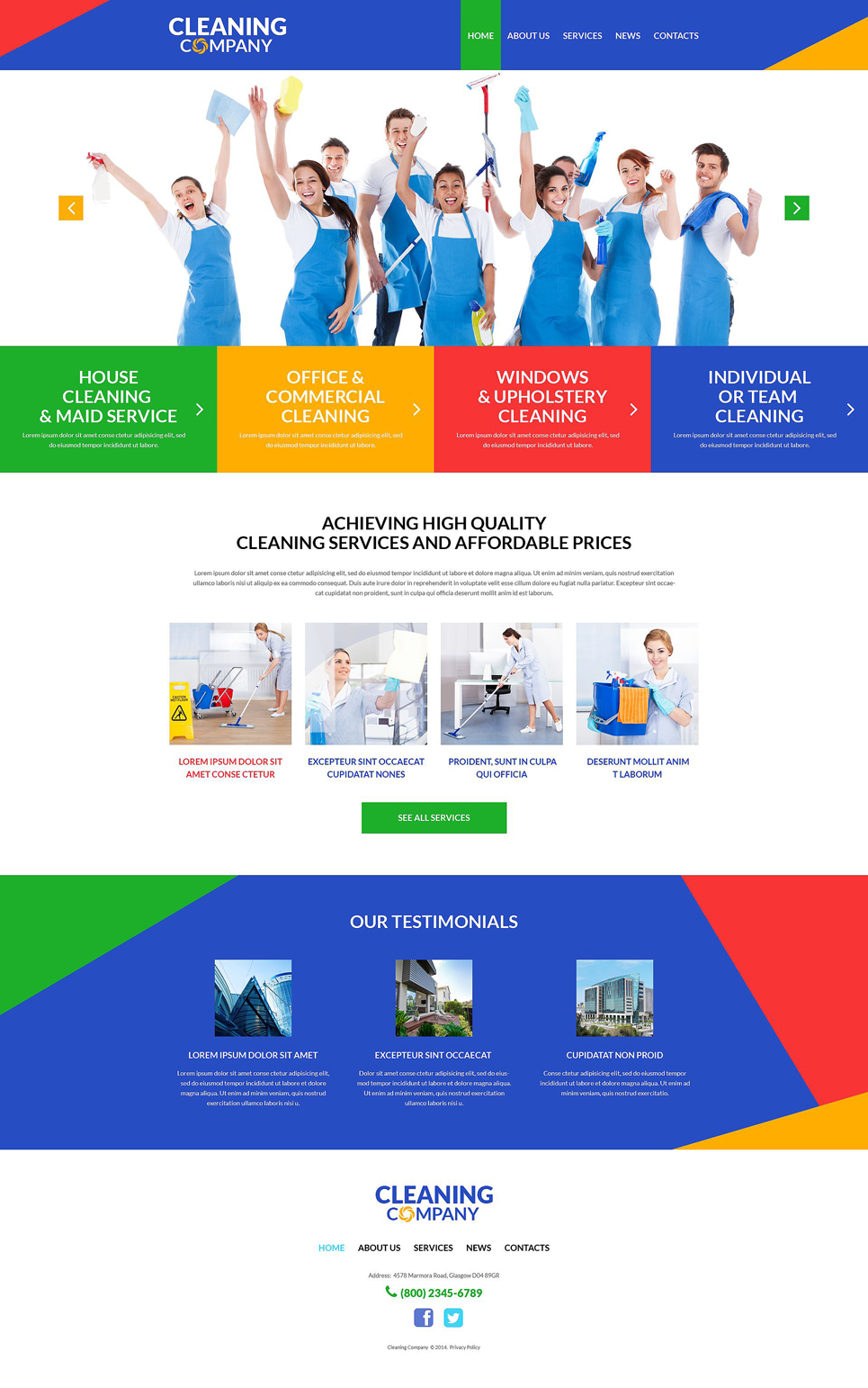 Cleaning Services WordPress Theme