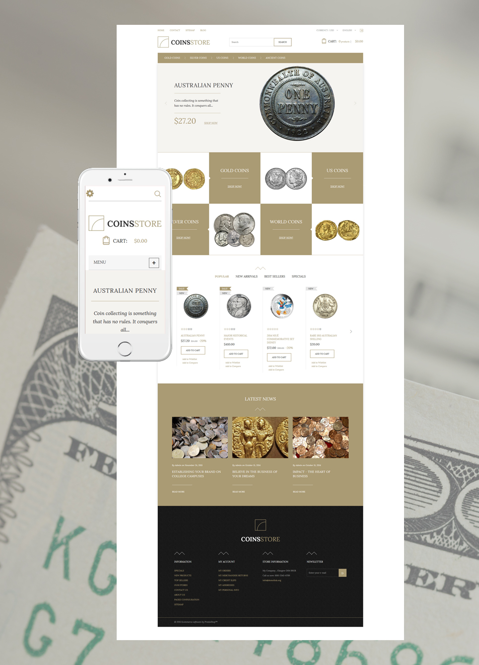 Rare Coin Store (template for PrestaShop) Item Picture