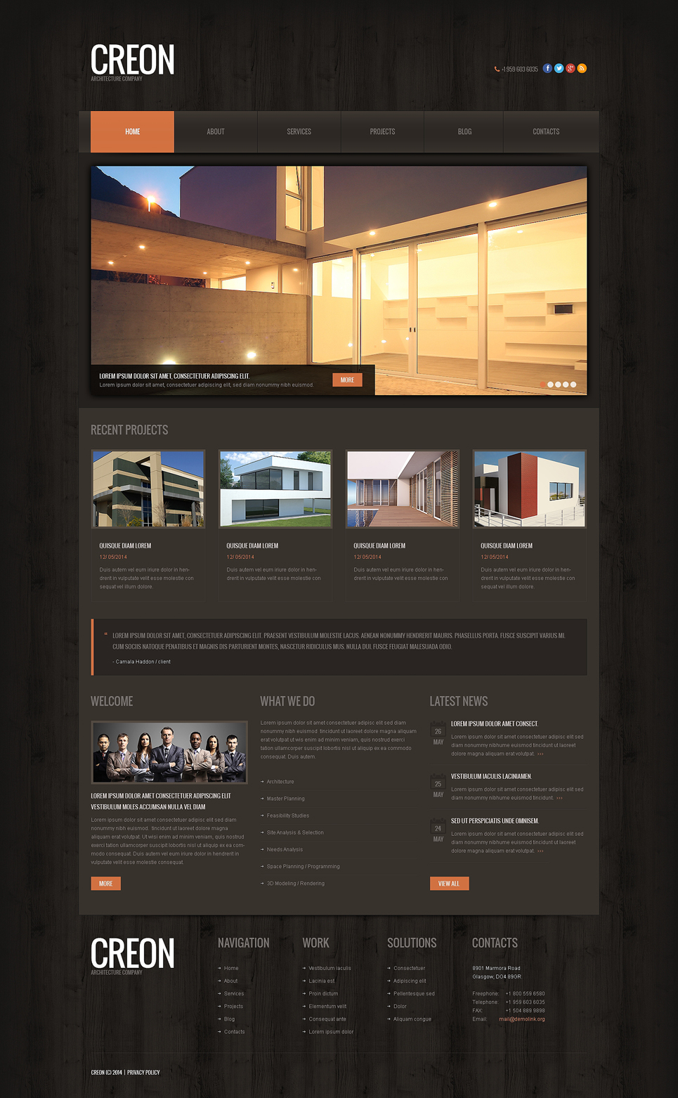Construction Company Responsive WordPress Theme