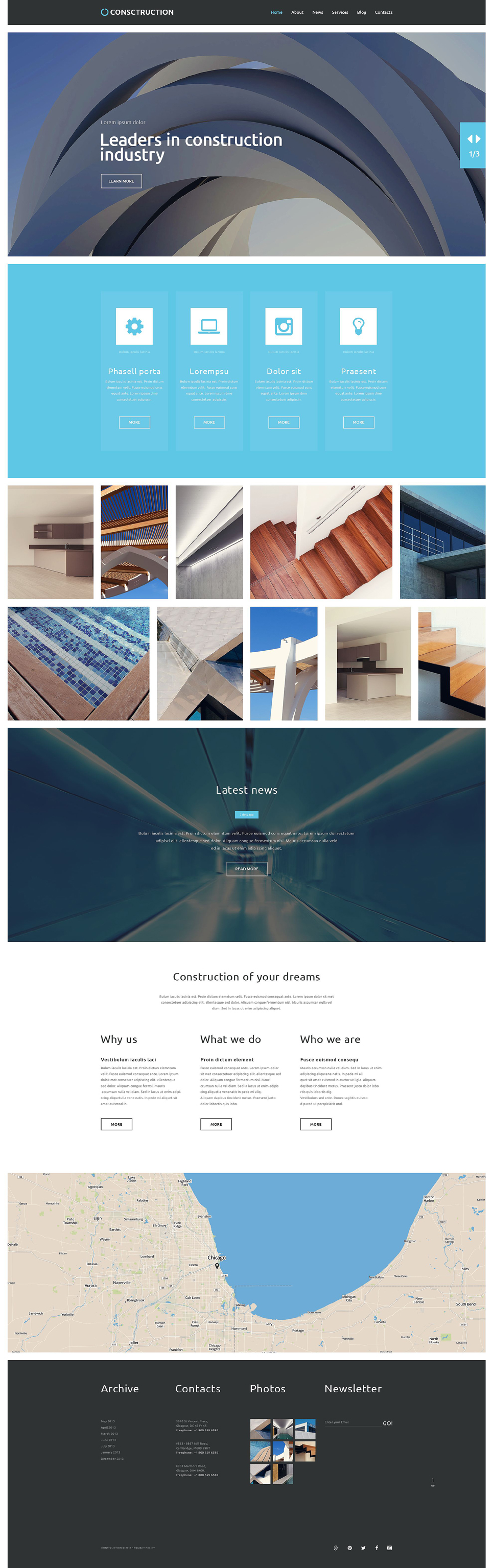 Construction Company WordPress Theme