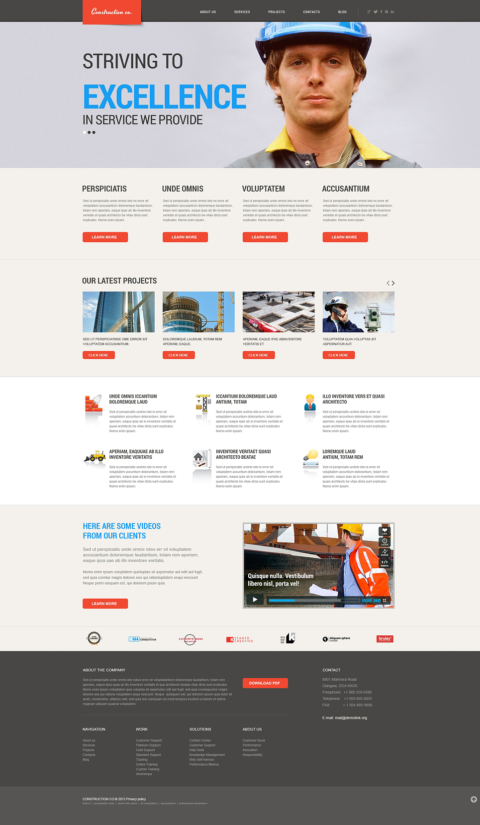 Construction Projects WordPress Theme