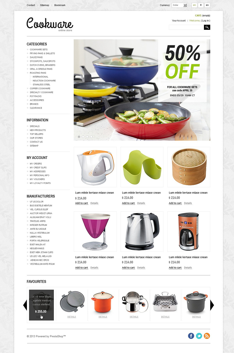 20+ Kitchenware, Cookware and Knife Store site Themes