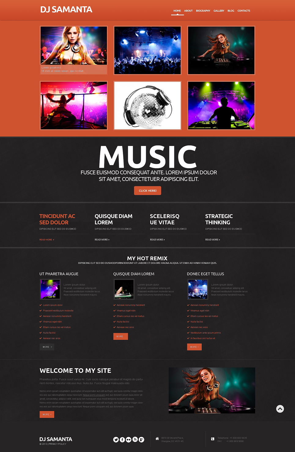 DJ Responsive WordPress Theme