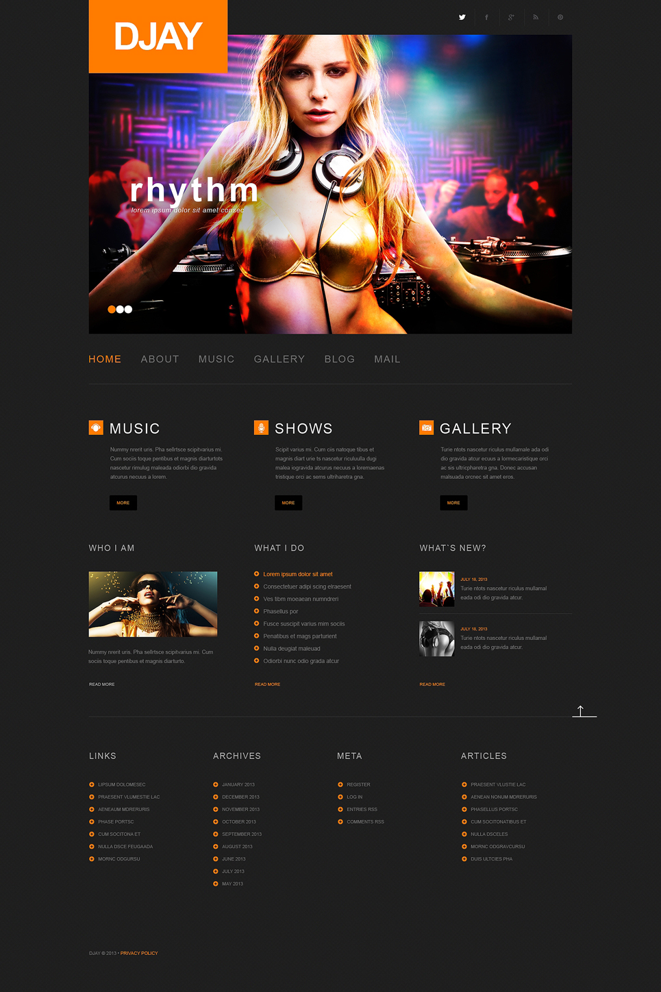 DJ Responsive WordPress Theme