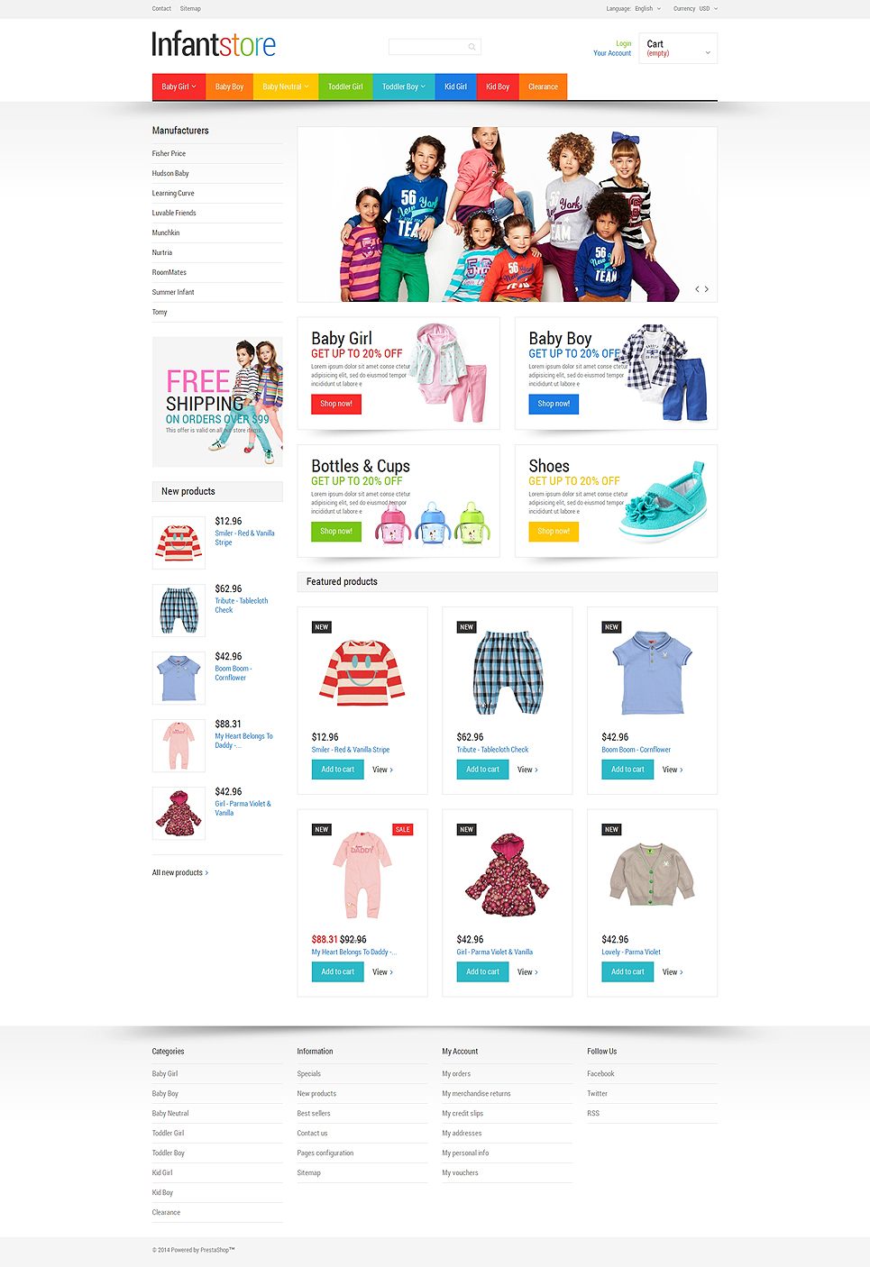 15+ Baby & Children's Clothes Ecommerce Website Templates (Baby ...