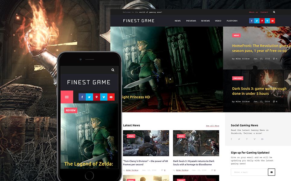 Game Portal WordPress Theme