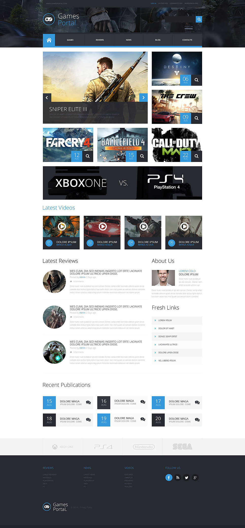 Game Portal WordPress Theme