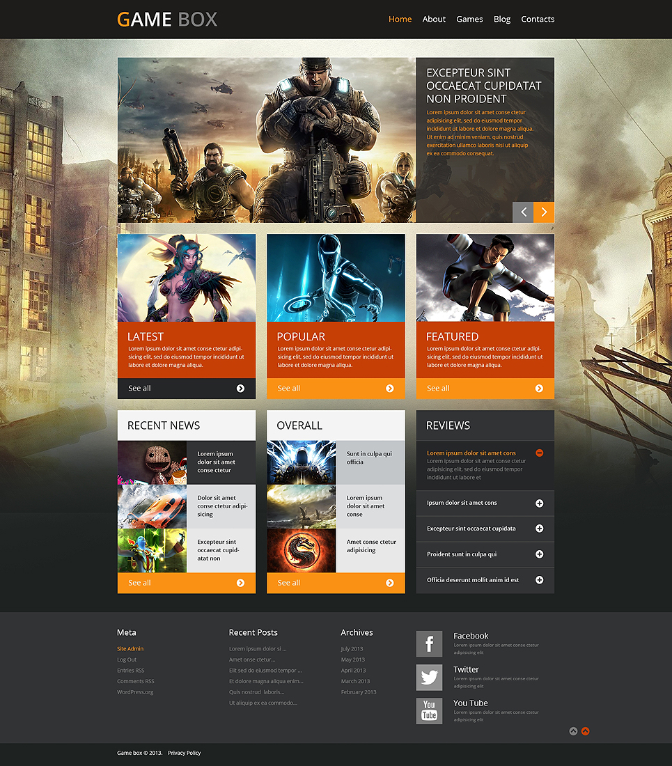 Game Portal WordPress Theme