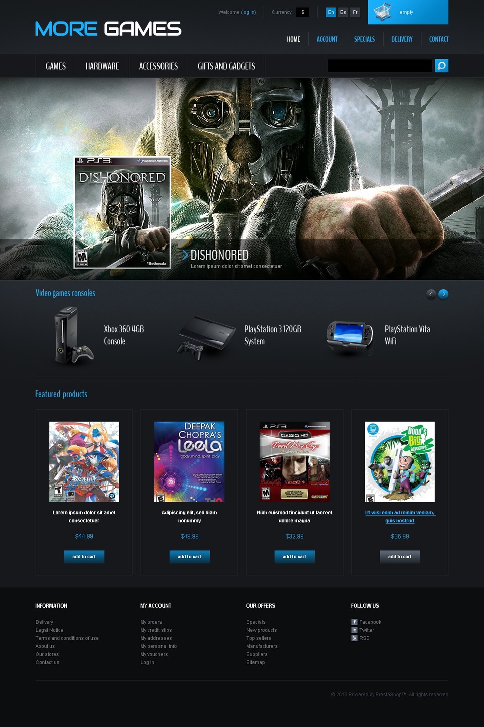 Games & Consoles (ecommerce theme for PrestaShop) Item Picture
