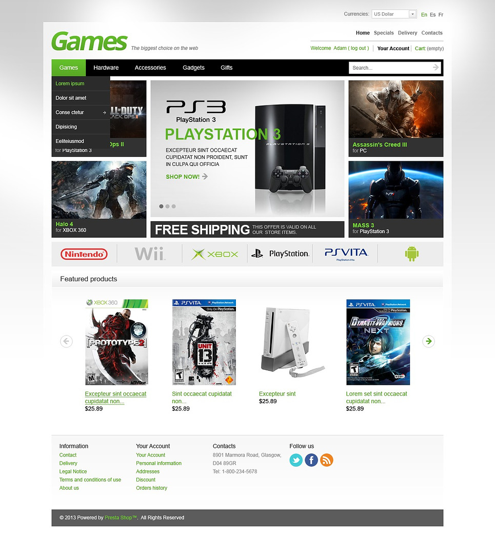 Games for Kids & Adults (ecommerce theme for PrestaShop) Item Picture