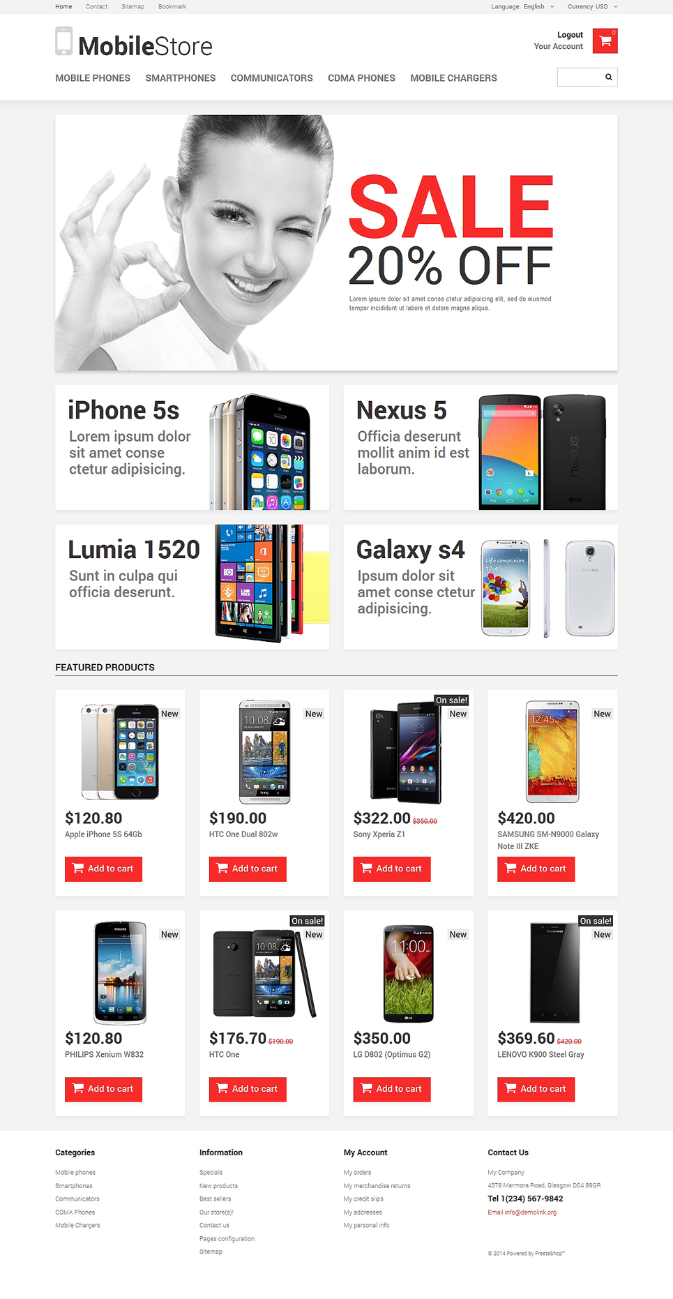 15+ Awesome Mobile Phone Store Ecommerce Website Templates (Mobile ...