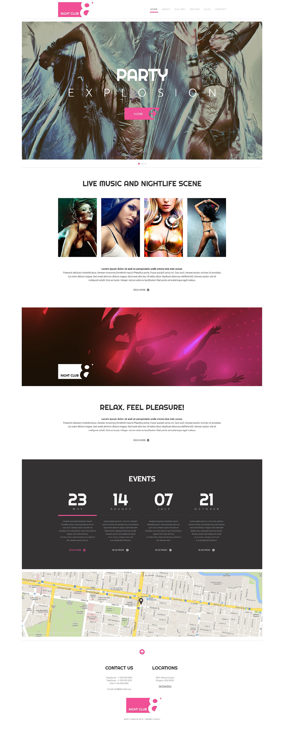 Night Club WordPress Theme