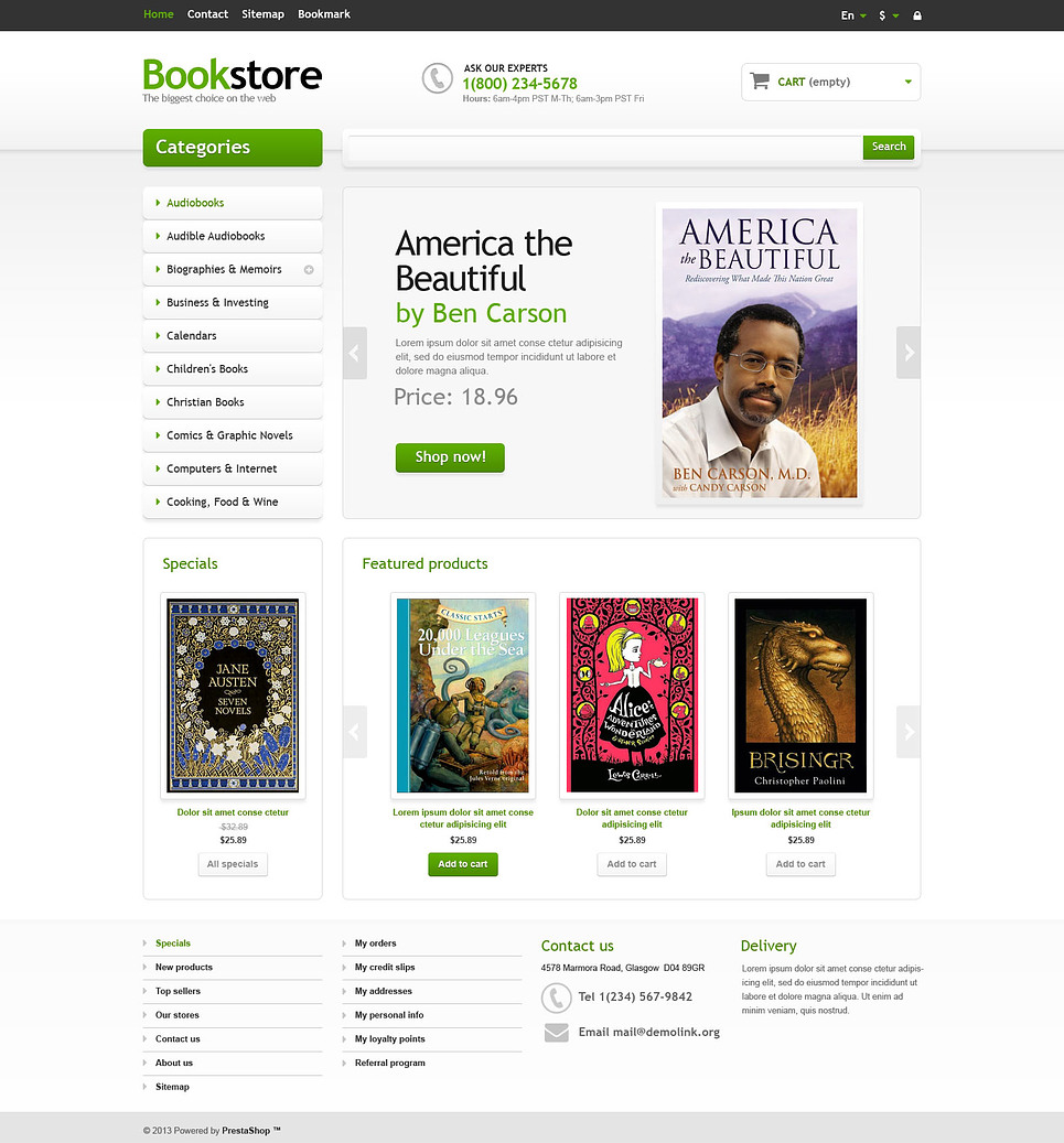 8+ Best Ecommerce Themes for Book Stores, Greeting Card Stores ...