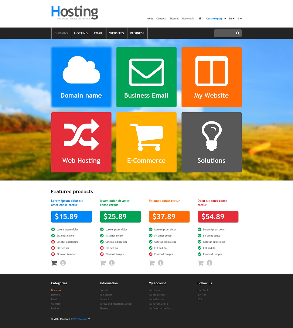 Responsive Hosting Store