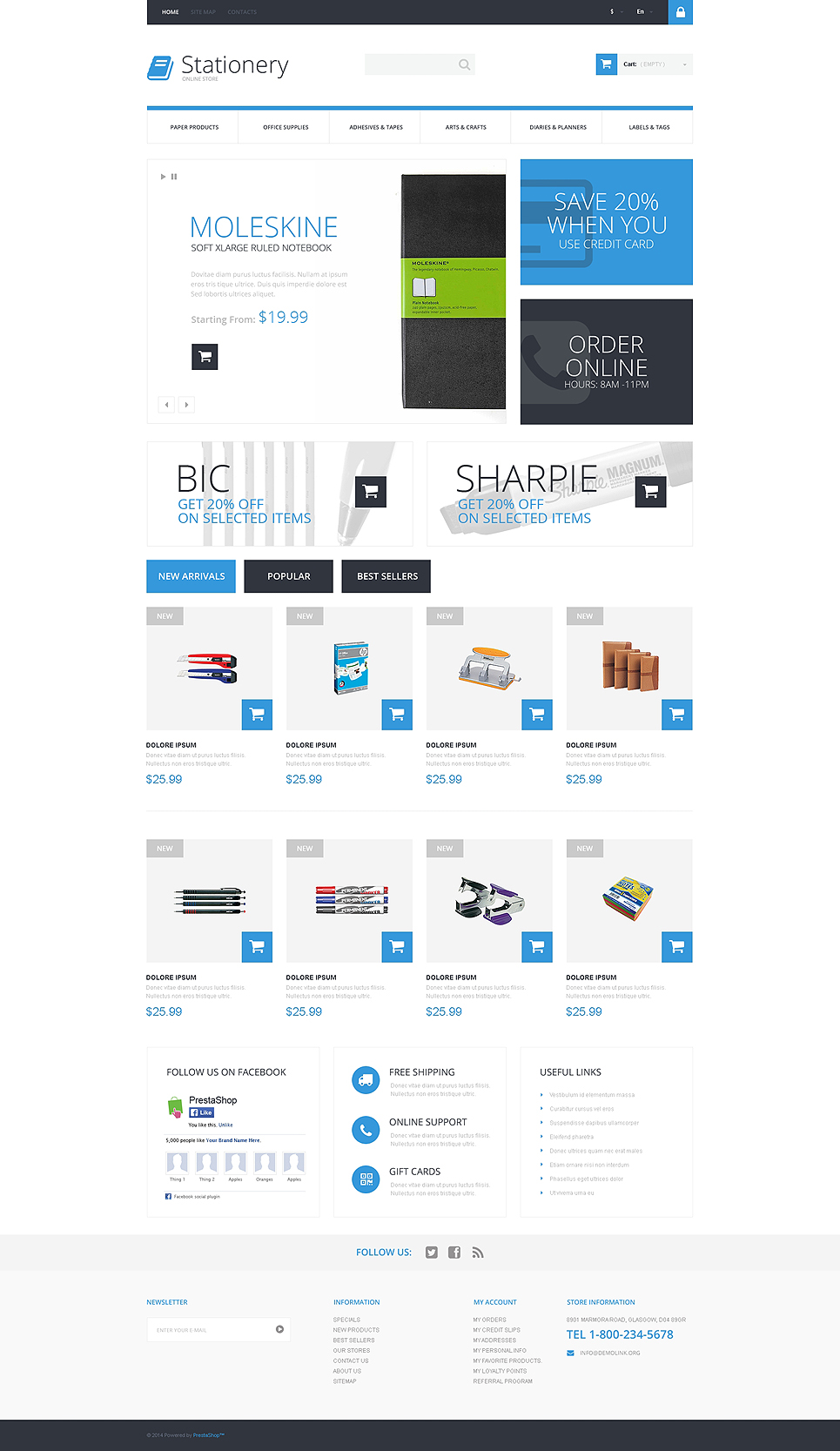 Stationery Store PrestaShop Theme