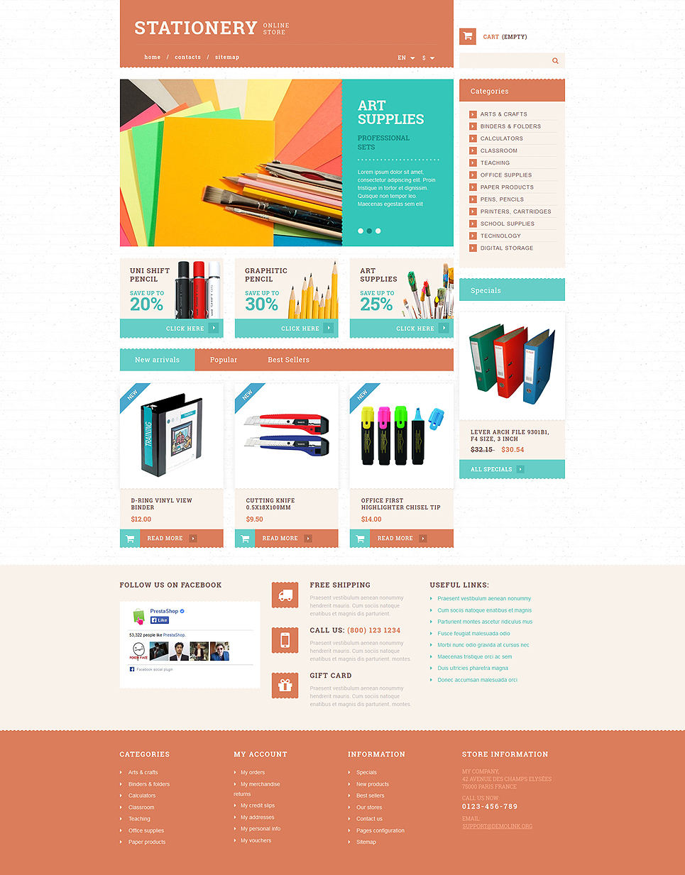 Stationery and Paper PrestaShop Theme