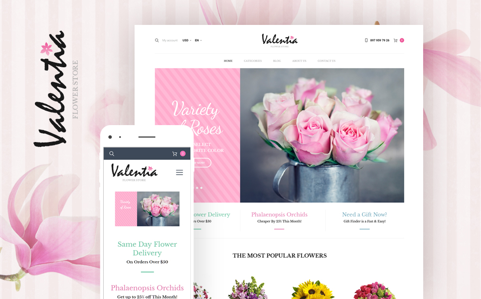 Valentia (template for WooCommerce) Item Picture