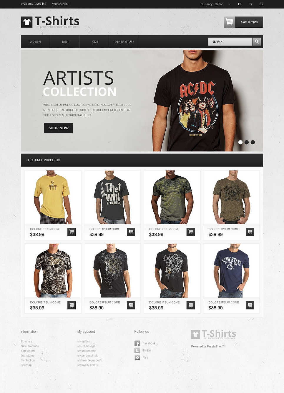 Artistic T-Shirts (theme for PrestaShop) Item Picture