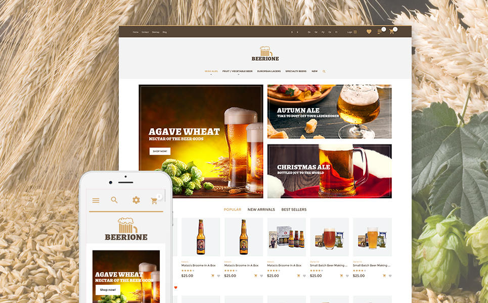 Beerione (template for PrestaShop) Item Picture