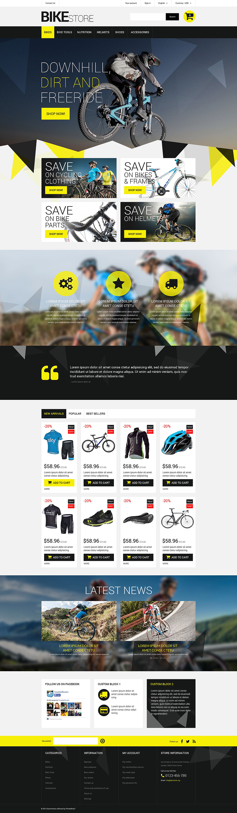 Bike Store (ecommerce template for PrestaShop
) Item Picture