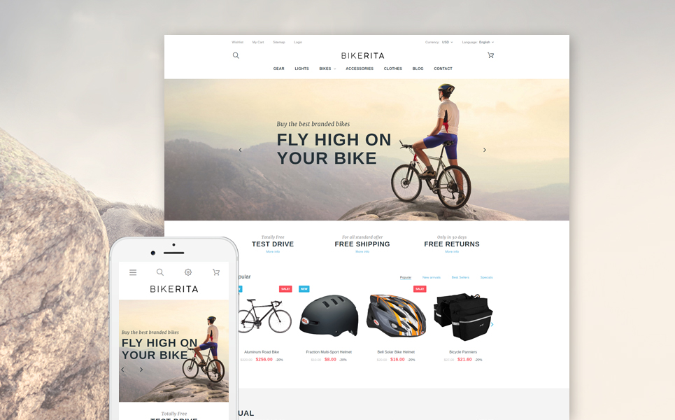 Bikerita (ecommerce template for PrestaShop
) Item Picture