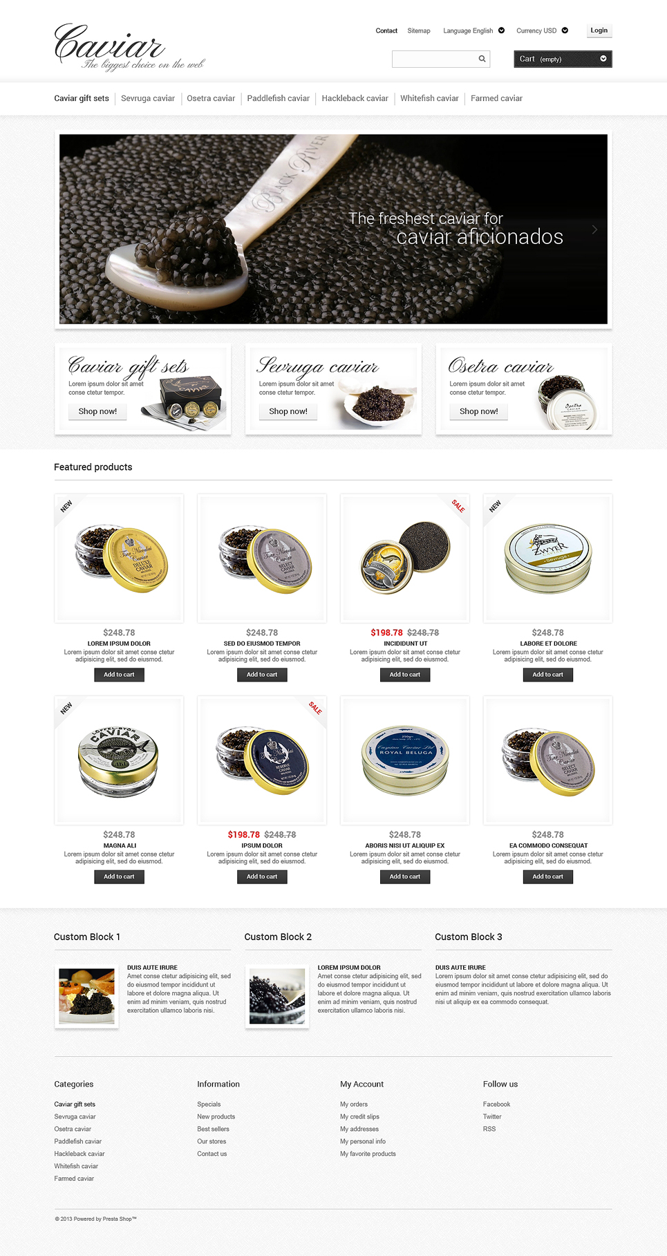 Caviar Online Store (ecommerce theme for PrestaShop) Item Picture