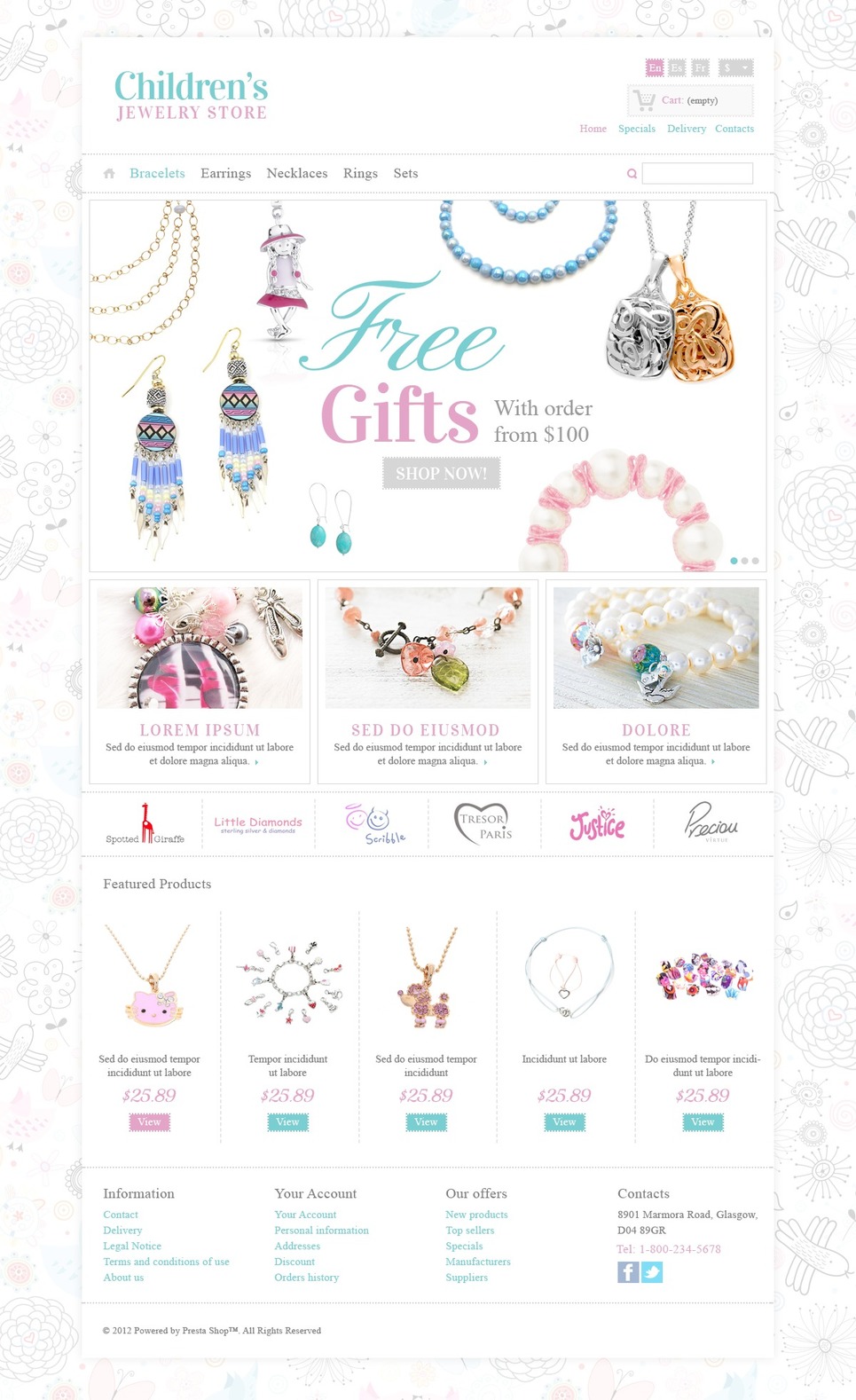 Childrens Jewelry (PrestaShop theme) Item Picture