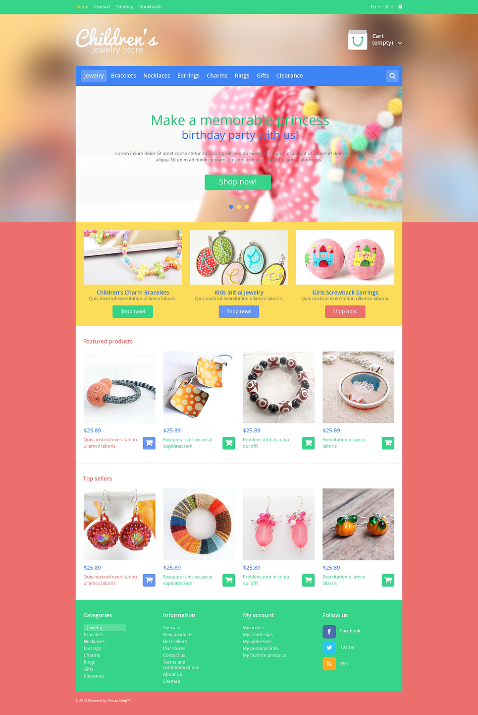 Childrens Jewelry Store (PrestaShop theme) Item Picture