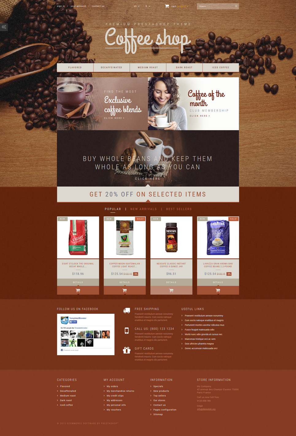 Coffee Aroma (template for PrestaShop) Item Picture