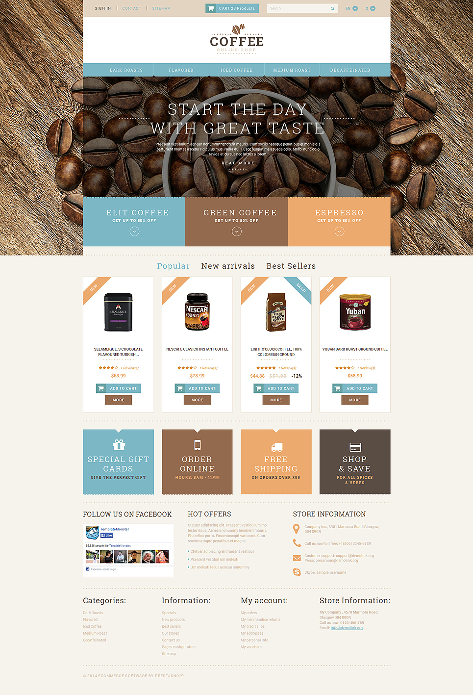 Coffee Shop Responsive (template for PrestaShop) Item Picture