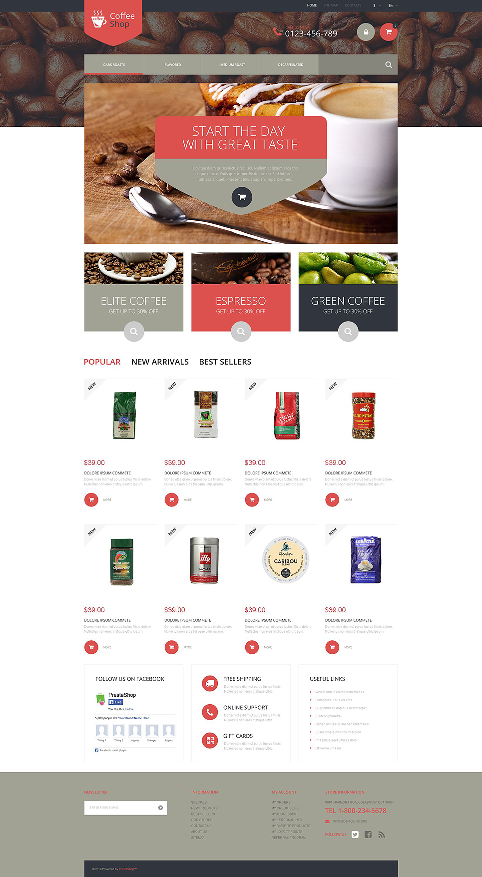 Coffee Shop (template for PrestaShop) Item Picture
