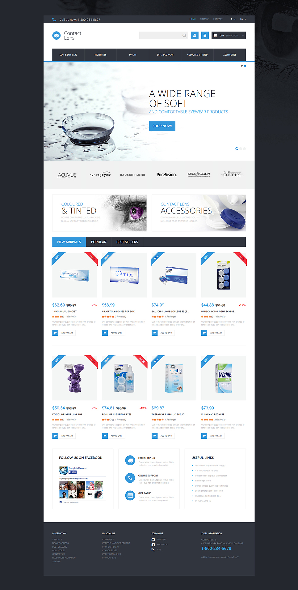 Contact Lens Store (ecommerce theme for PrestaShop) Item Picture